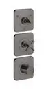 AXOR-HG-AXOR-Citterio-E-Thermostatmodul-380-120-Unterputz-fuer-3-Verbraucher-mit-Rosetten-Brushed-Black-Chrome-36704340 gallery number 1